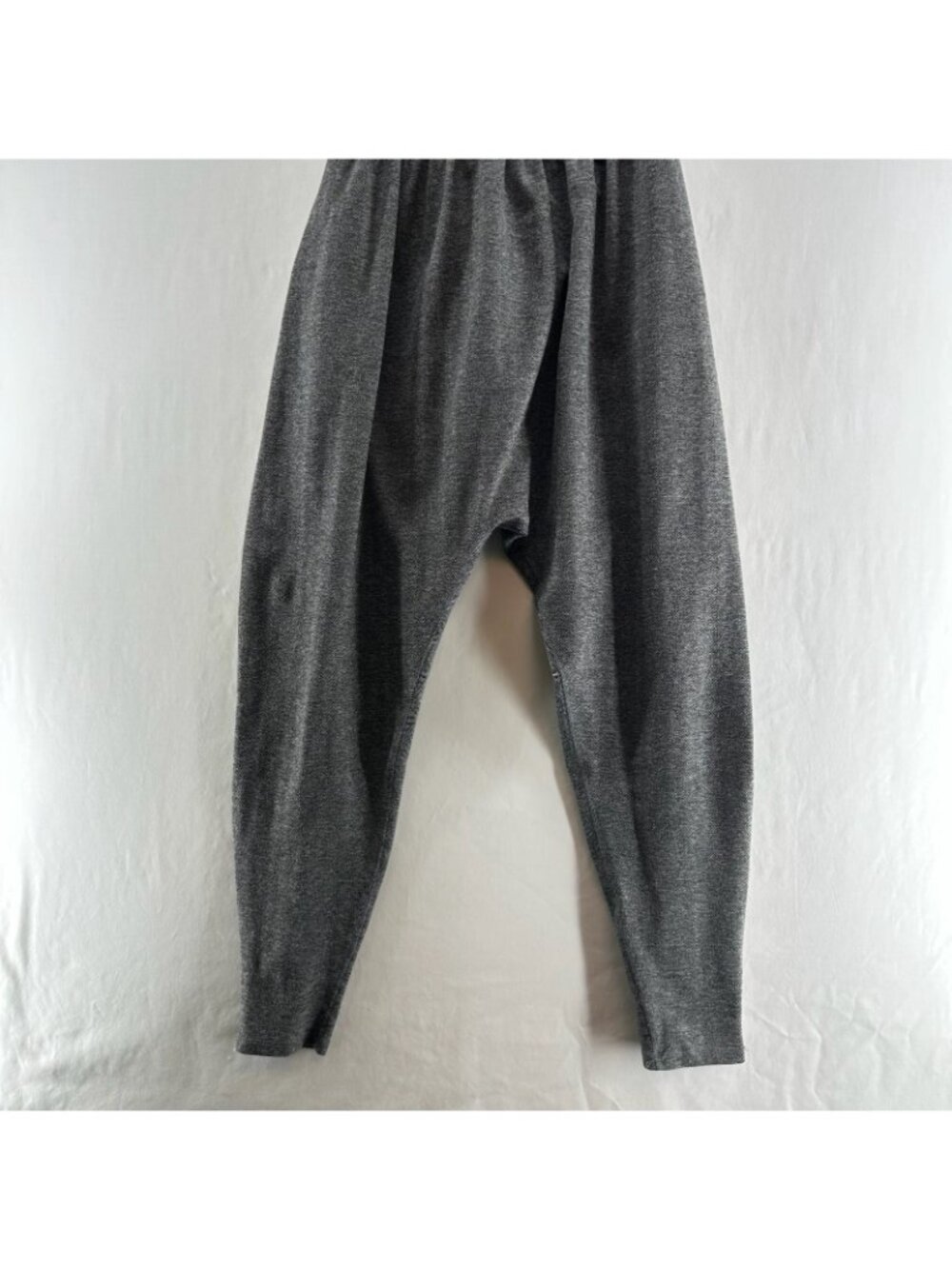 IMBŌDHI Bodhi Harem Jumpsuit Women L Herringbone Pocket Cross Strap Stretch Gray - Picture 7 of 9